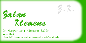 zalan klemens business card